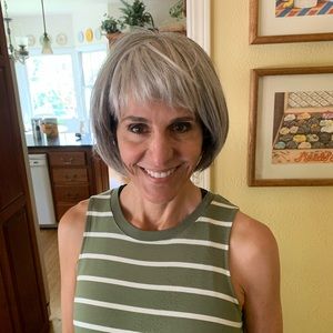 Rene of Paris silver gray color wig